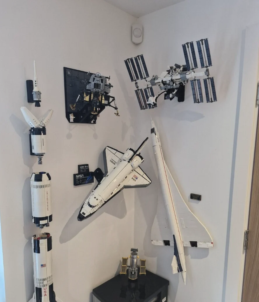 Kundenfoto: Eine Wand voller Ideen – Sammlung mit Wonderprint-Zubehör im Einsatz.
